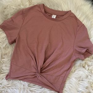 Cropped blush pink top